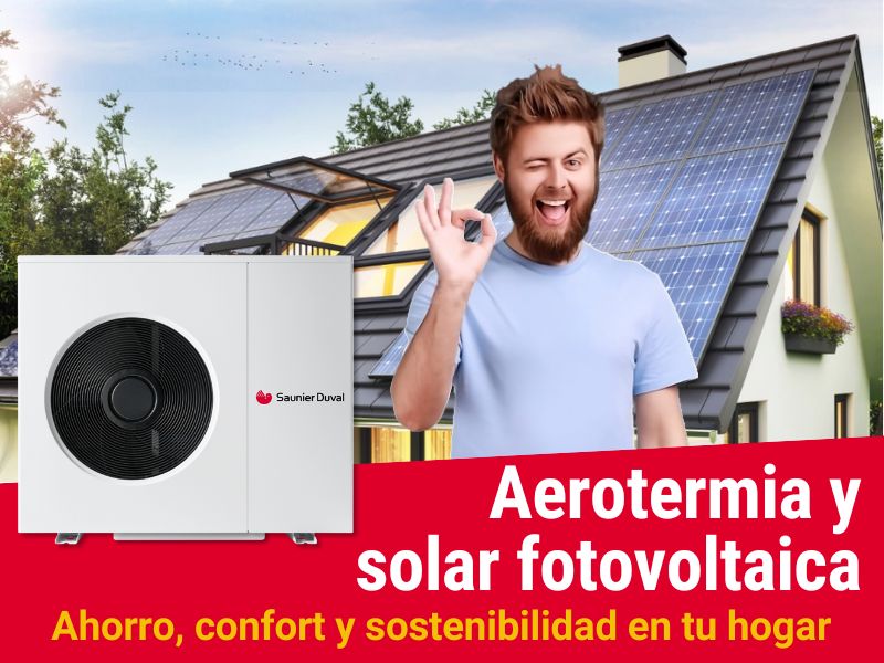 Aerotermia y paneles solares fotovoltaicos